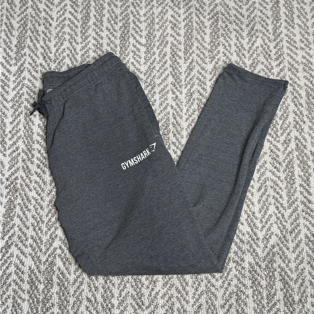 Gymshark Mens Joggers Medium  Grey ankle zip Sweatpants Athleisure Workout